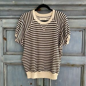 THE GREAT The Short Sleeve Puff Sweatshirt size 1 (S)